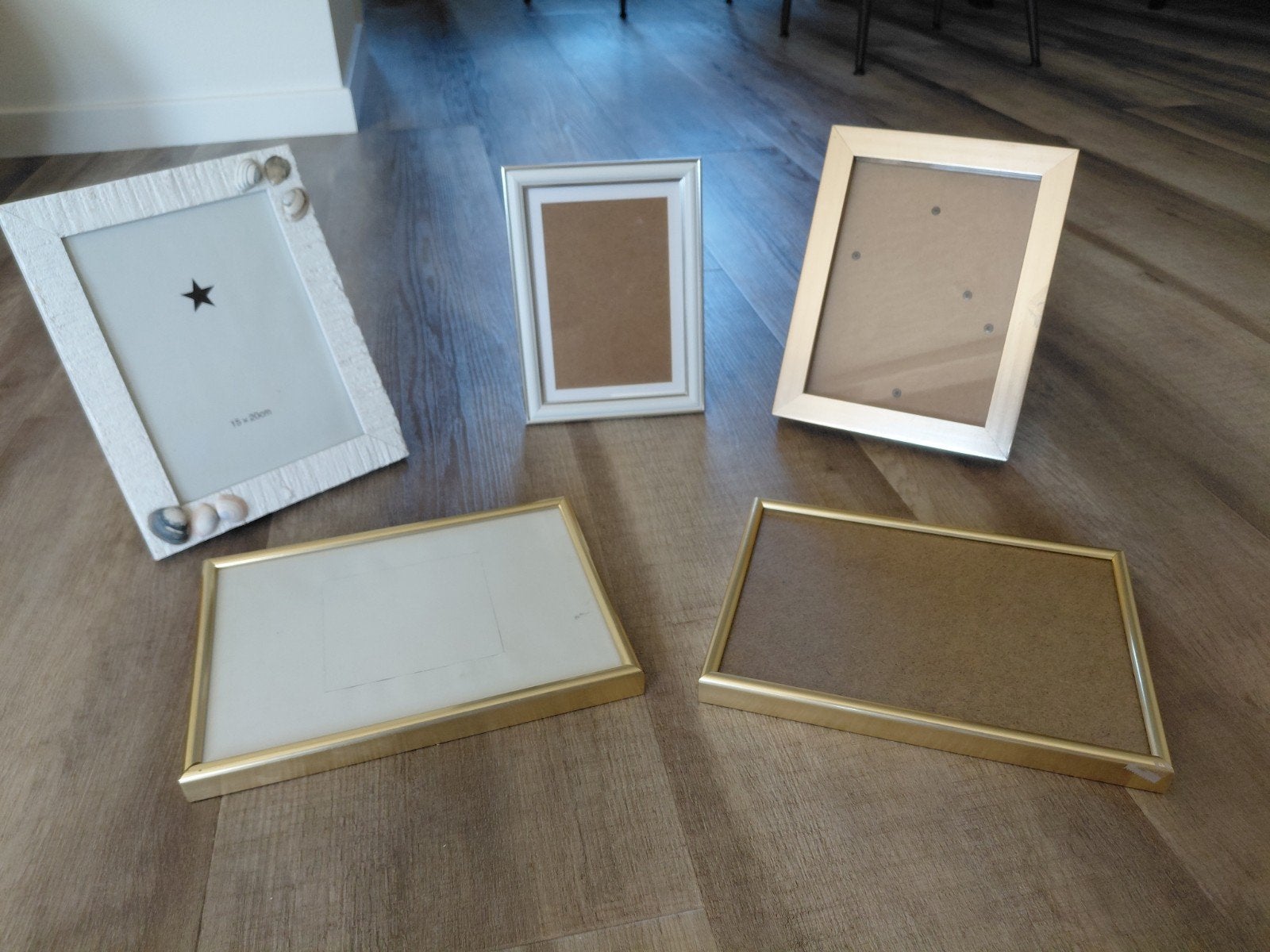 Diverse fotolijsten met glas - 5 stuks, Huis en Inrichting, Gebruikt, Ophalen of Verzenden, Glas, Fotolijst