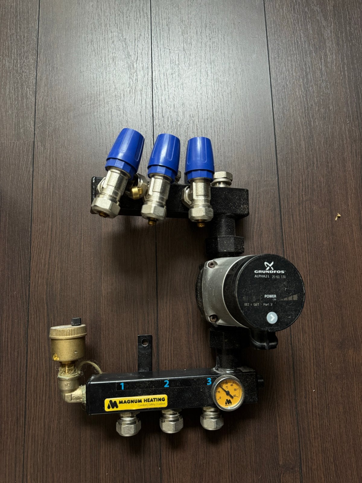 Regelunit 3 groepen vloerverwarming met Grundfos pomp, Ophalen, Gebruikt, Minder dan 30 cm, Overige typen