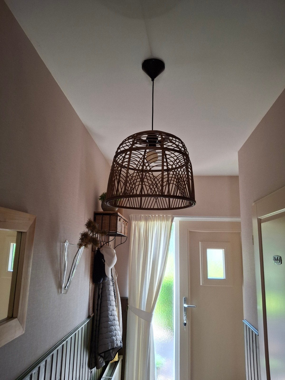 Bamboe hanglamp, Ophalen of Verzenden, Zo goed als nieuw