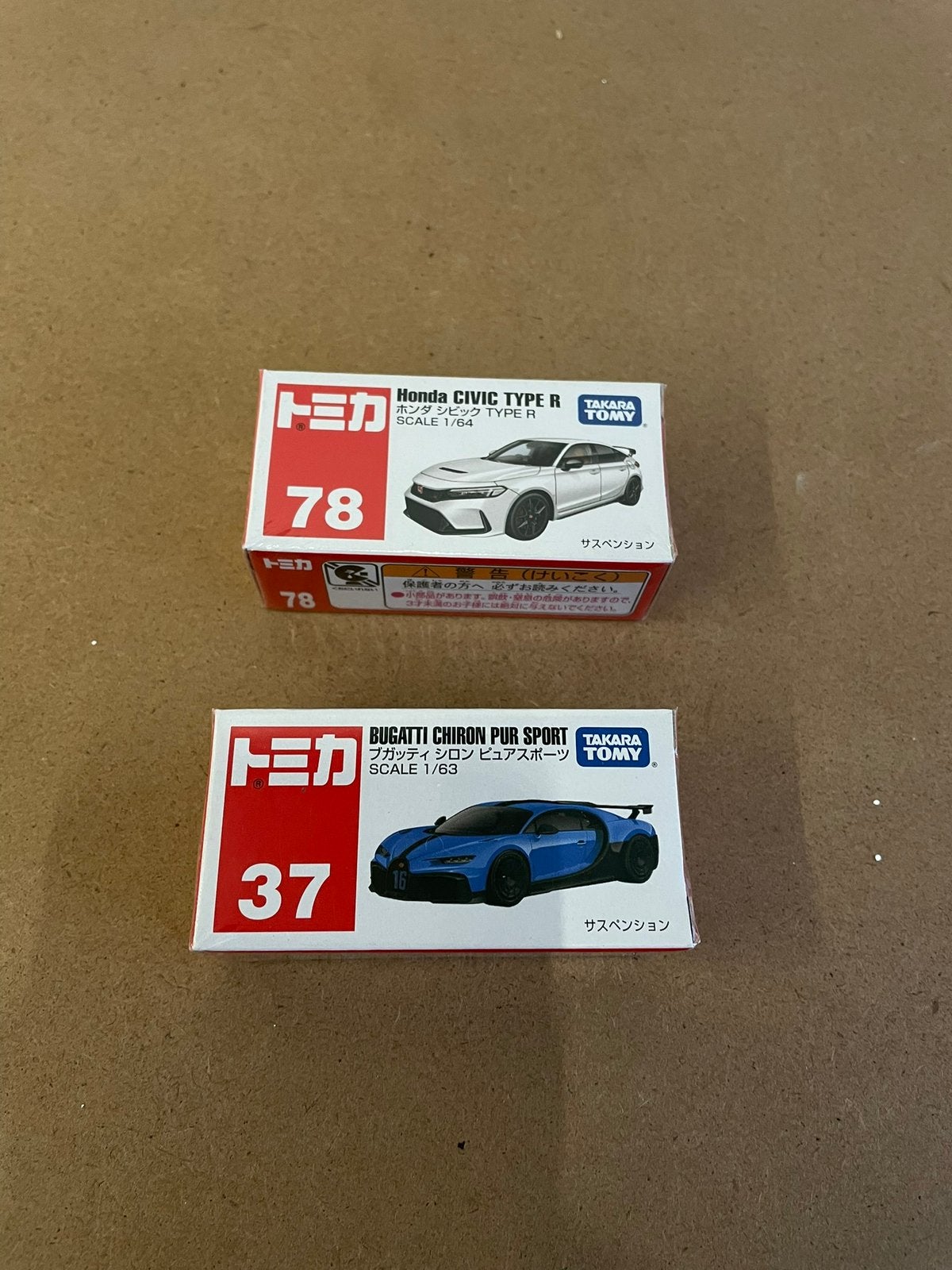 Takara Tomy Bugatti Chiron & Honda Civic tekoopschaalmodel, Ophalen of Verzenden, Nieuw, Auto