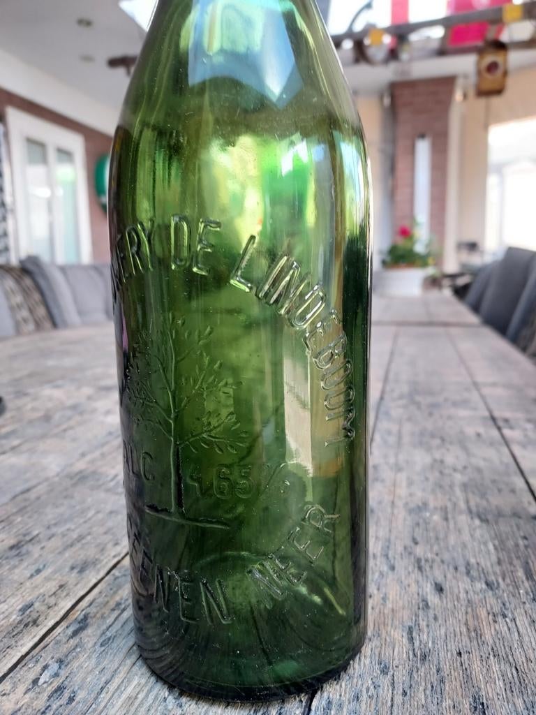 Oude  bierfles  bierbrouwerij  de lindeboom  Neer, Verzamelen, Biermerken, Ophalen of Verzenden, Flesje(s), Overige merken