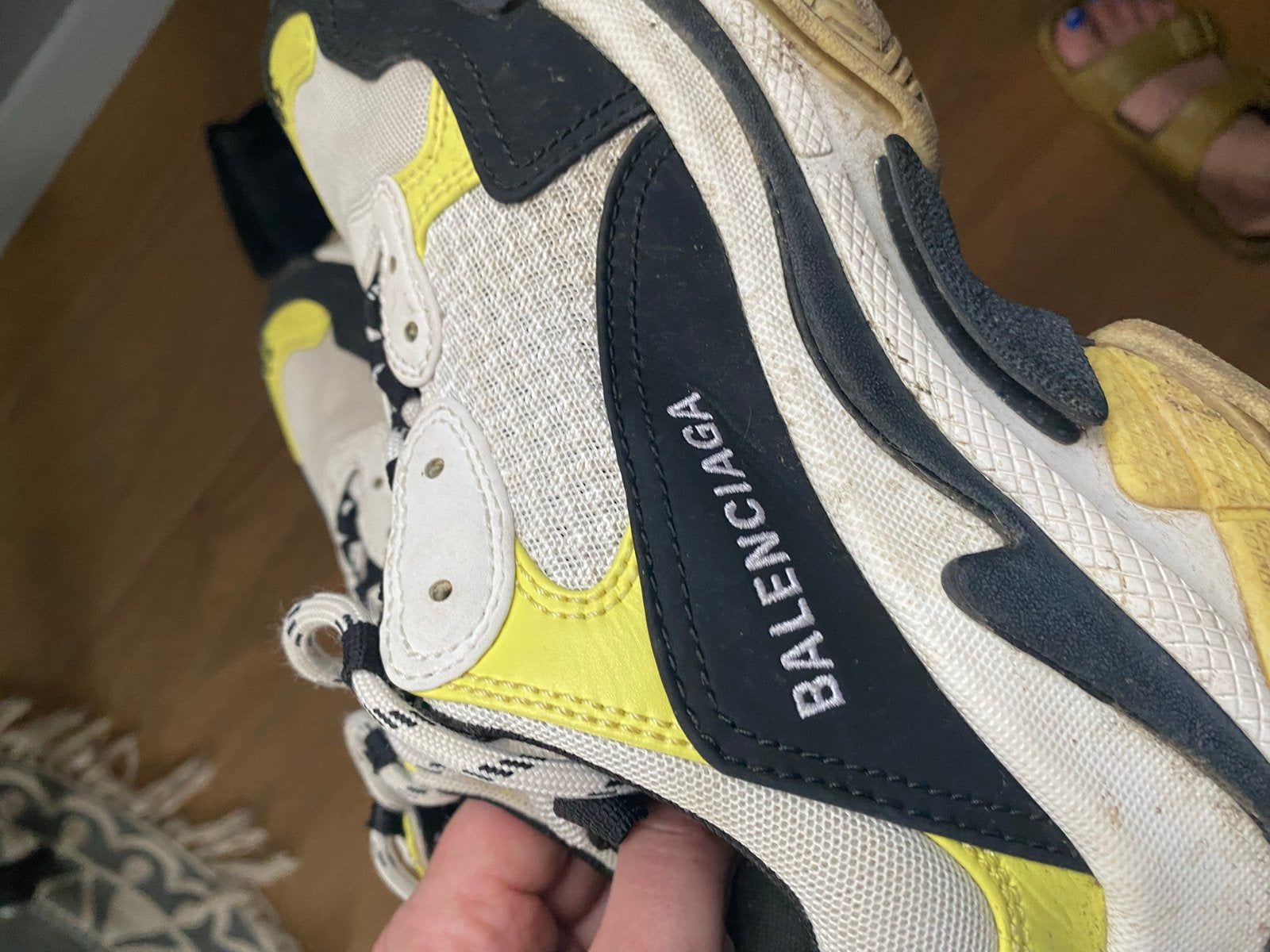 Balenciaga Triple S Sneakers Maat 39, Ophalen of Verzenden, Gedragen, Wit, Sneakers of Gympen