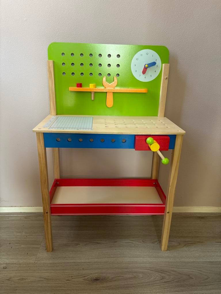 Houten Werkbank Speelgoed voor Kinderen, Ophalen of Verzenden, Nieuw, Jongen of Meisje