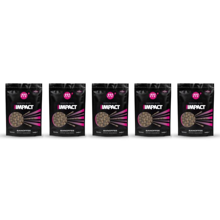 5 ZAKKEN Mainline High ImpactBoilies Banoffee 1kg 15 of 20mm, Ophalen of Verzenden, Nieuw, Overige typen