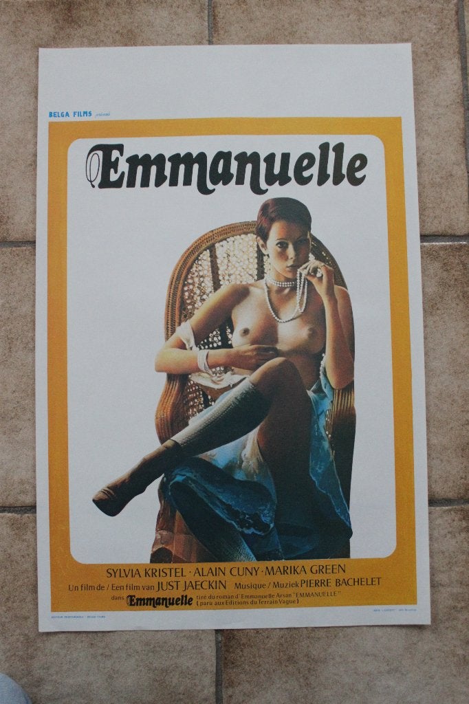 filmaffiche Emmanuelle 1974 filmposter, Rechthoekig Staand, Ophalen of Verzenden, Zo goed als nieuw, A1 t/m A3