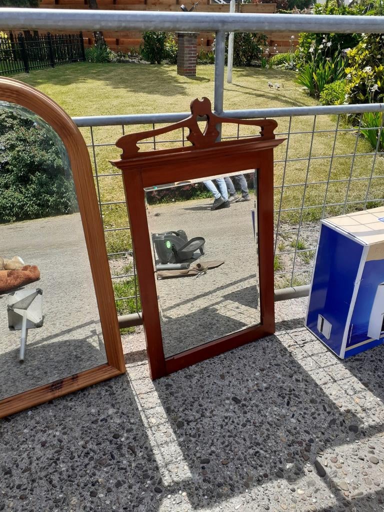 Mooie antieke spiegel, Ophalen, Rechthoekig