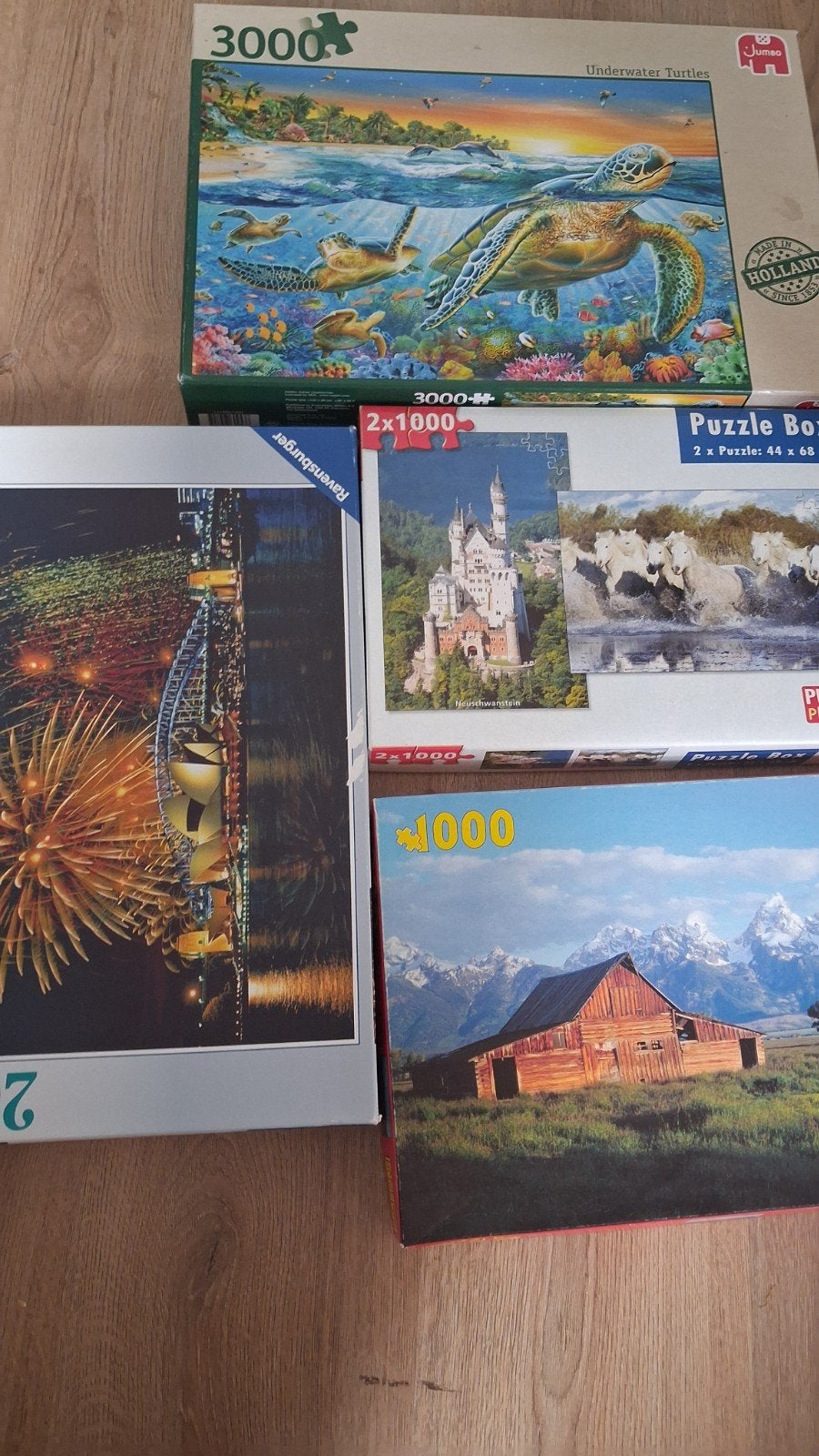 Diverse legpuzzels: Jumbo, Ravensburger, Puzzle Box, Hobby en Vrije tijd, Denksport en Puzzels, Gebruikt, Legpuzzel, Meer dan 1500 stukjes