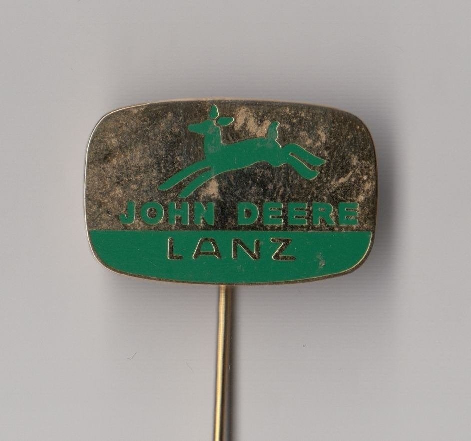 John Deere Lanz Tractor logo speldje, Gebruikt, Niet vindbaar, Niet vindbaar, Speldje of Pin