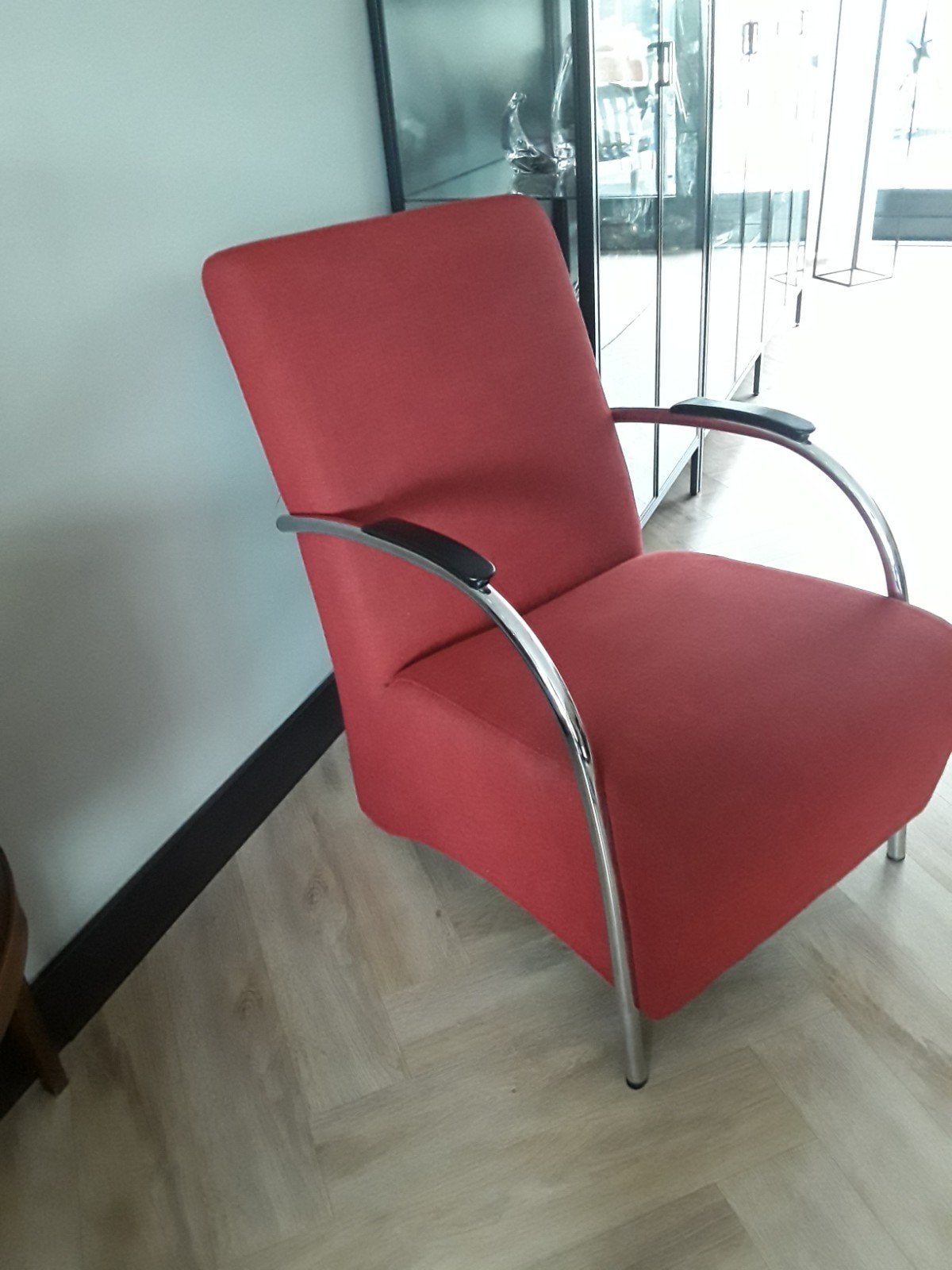 mooie rode buis fauteuil, Ophalen, 75 tot 100 cm, 50 tot 75 cm