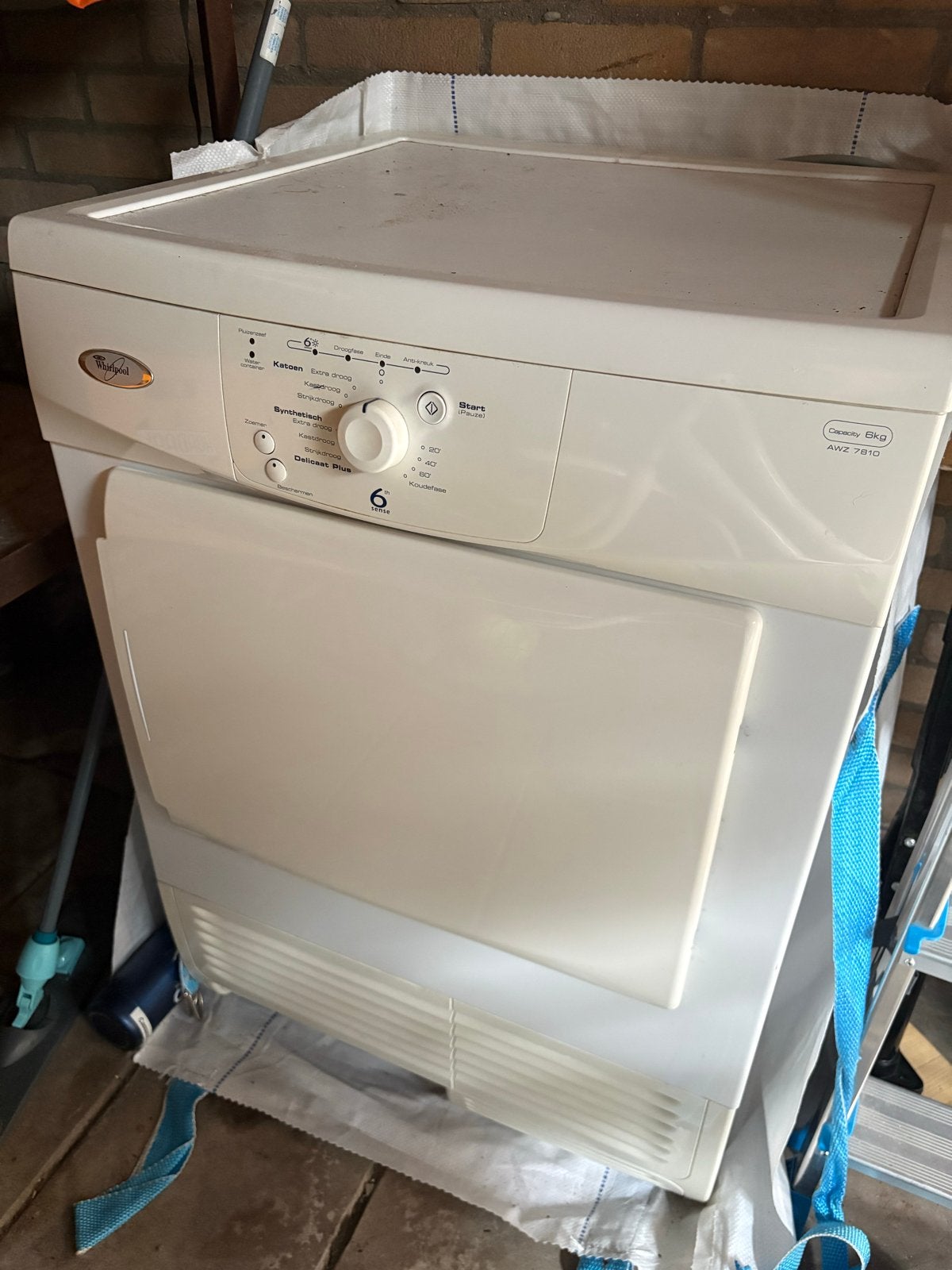 Gratis ophalen Whirlpool AWZ 7810 Wasdroger - 6 kg inhoud, Ophalen, 6 tot 8 kg, Gebruikt, Luchtafvoer