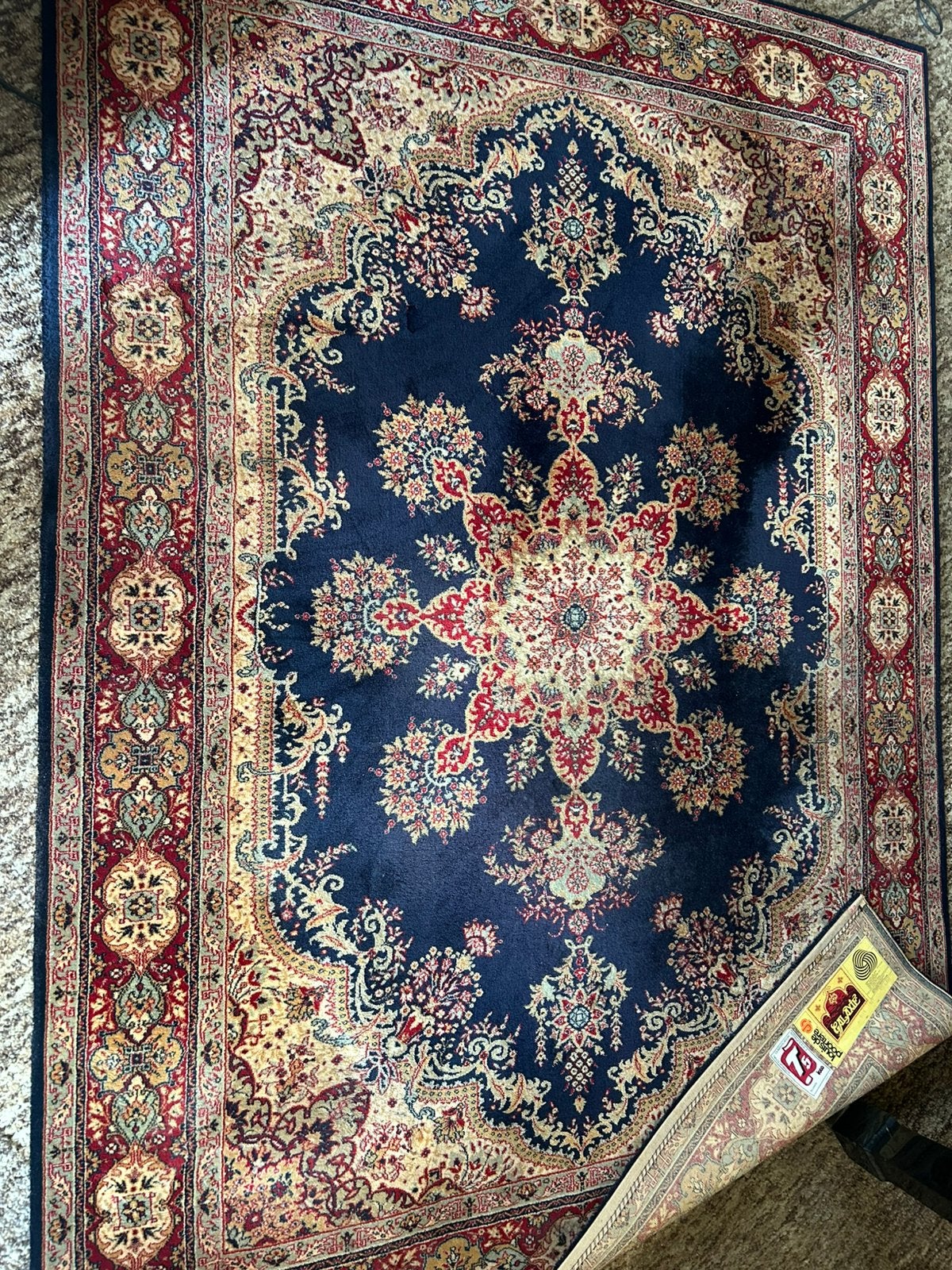Perzisch tapijt, Louis de Poortere, wol, 170x240 cm, Ophalen, Gebruikt, Blauw, Perzisch