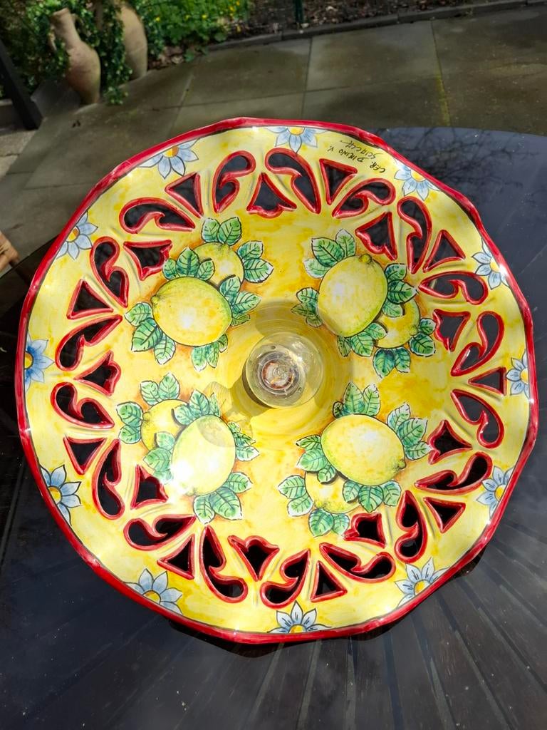 Hanglamp keramiek Sicilië, Ophalen of Verzenden, Gebruikt, Overige materialen, Mediterraans