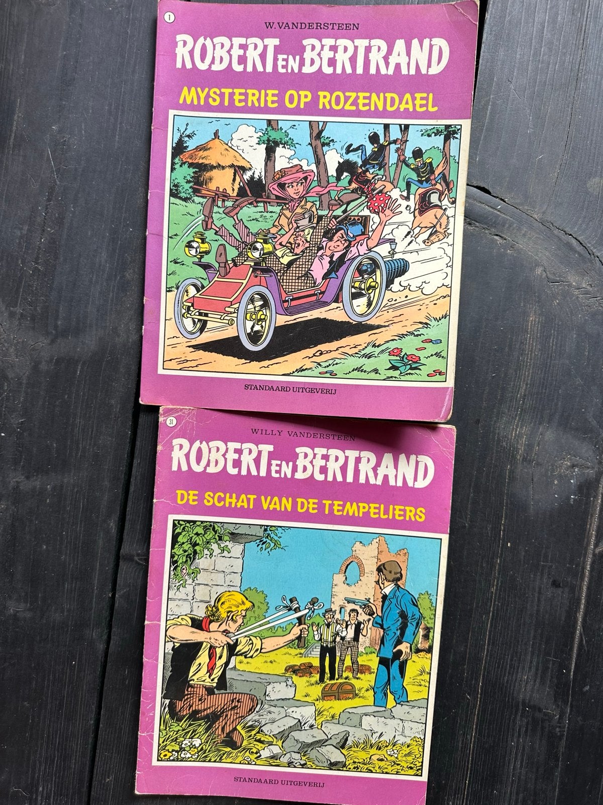 Robert en Bertrand - Mysterie op Rozendael & De Schat van de, Meerdere stripboeken, Ophalen of Verzenden, Gelezen