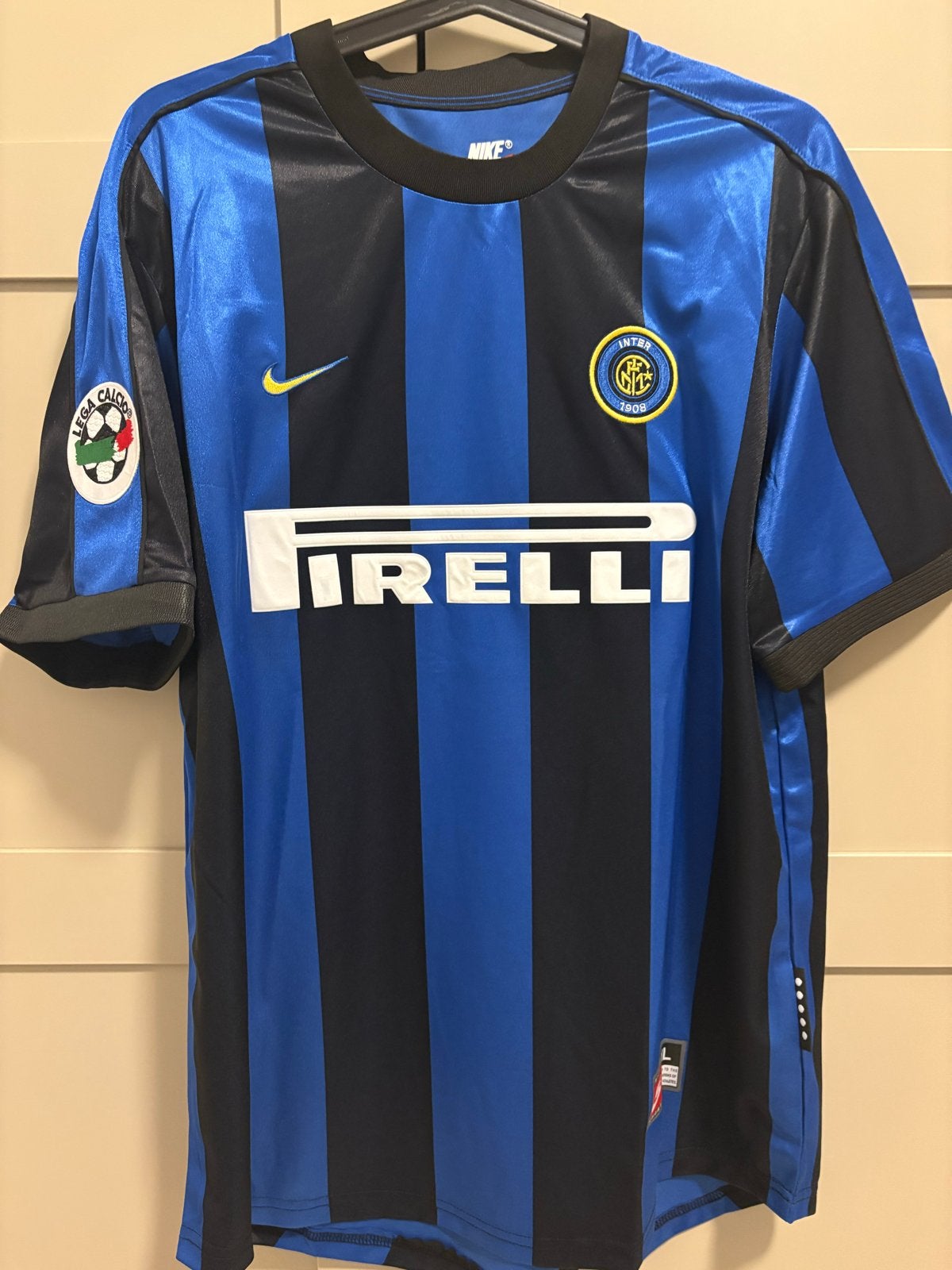 Retro Inter Milan Ronaldo R9 XL nike pirelli zanetti baggio, Blauw, Ophalen of Verzenden, Voetbal, Maat 56/58 (XL)