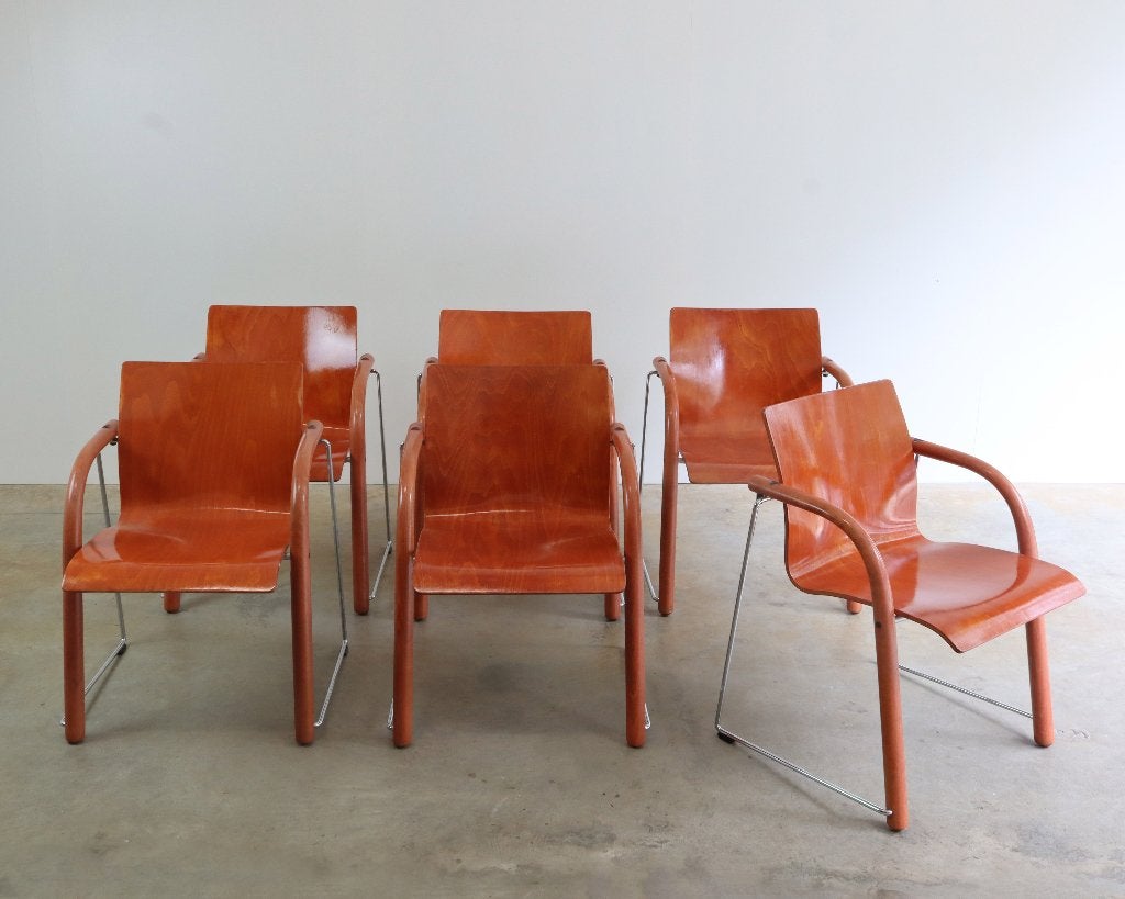 6x Thonet S320 stoelen design Schneider & Böhme, Huis en Inrichting, Gebruikt, Molenakkerstraat 10b, Modern 90s Design, Ophalen of Verzenden