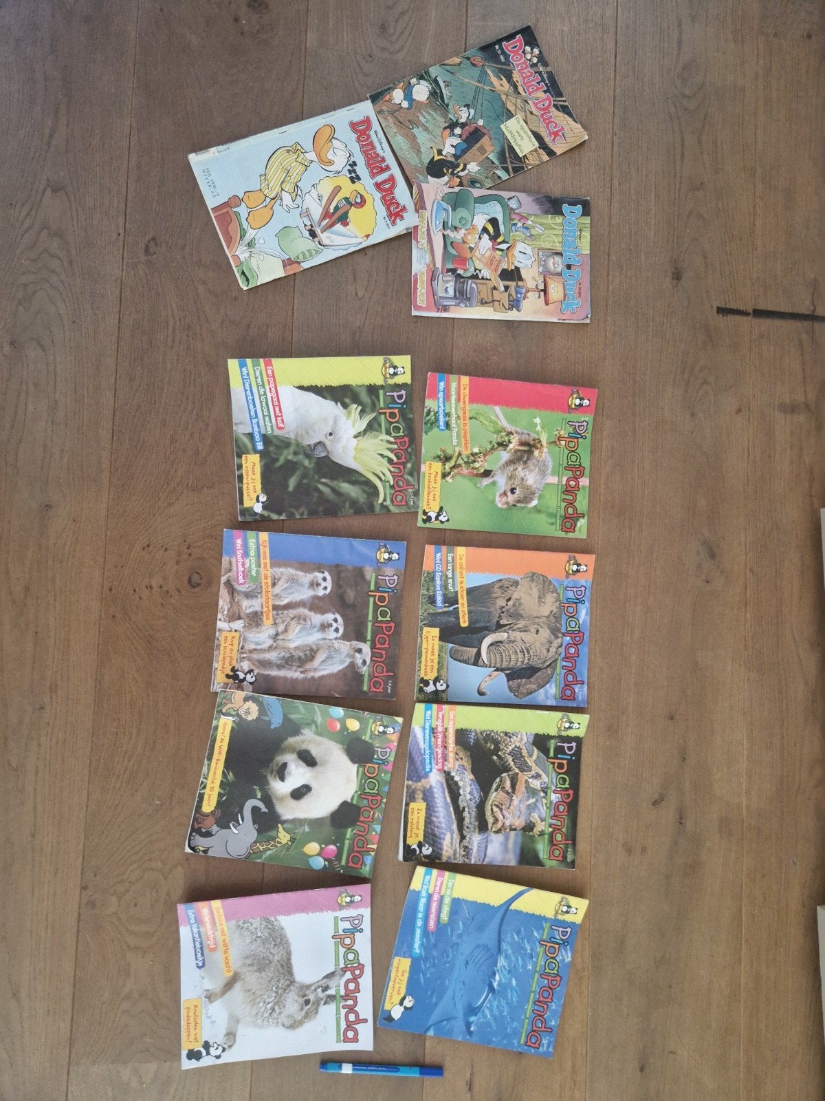 Pipapanda's (2016) & Donald Ducks (1993, 2015, 2023) + pen, Boeken, Ophalen, Gelezen, Wetenschap en Natuur