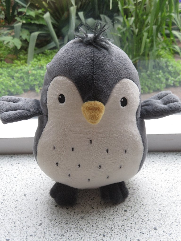 Grijs wit velours pinguïn van H&M Home meet ca 20 cm, Ophalen of Verzenden, Zo goed als nieuw, Overige typen, Wasbaar
