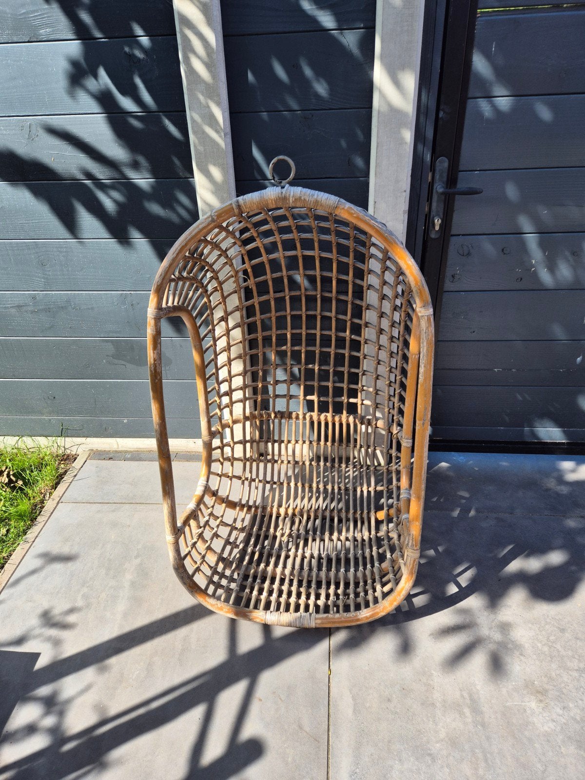 Hangstoel met veer en ketting - opknapper, Huis en Inrichting, Stoelen, Ophalen, Gebruikt, Overige kleuren, Metaal