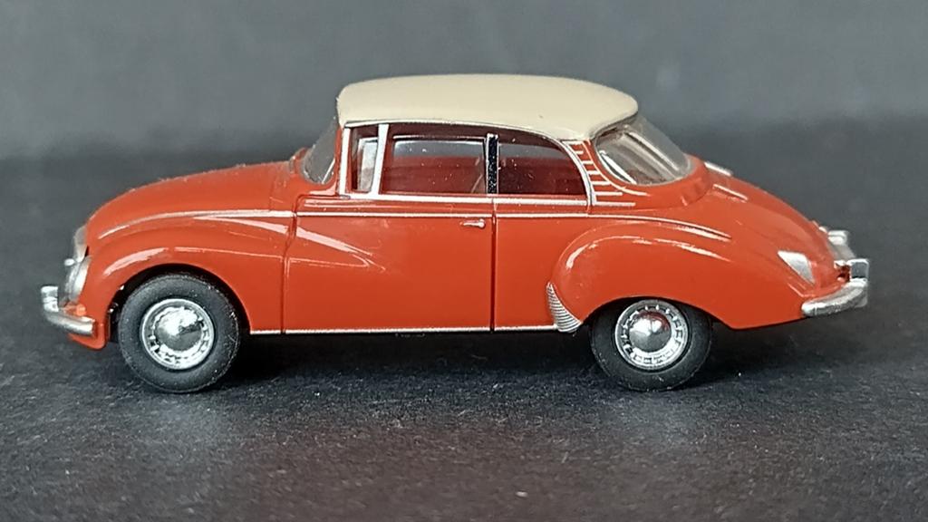 Dkw Auto Union 1000 s Tomaat rood 1:87 Brekina Pol, Auto, Brekina gmbh, Info@brekina.de, Nieuw