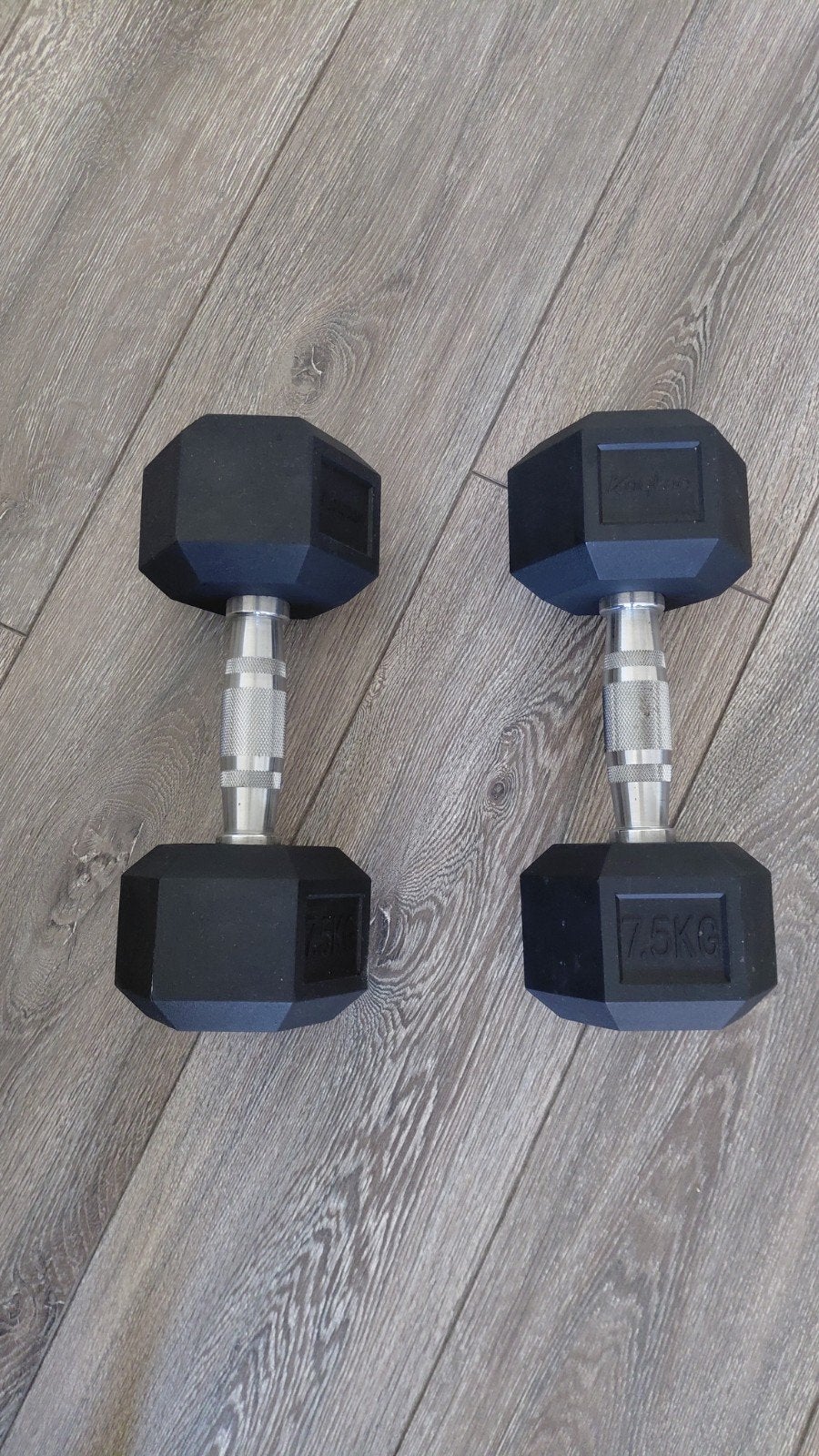 Dumbells 2x 7.5 kg, Ophalen of Verzenden, Zo goed als nieuw, Dumbbell