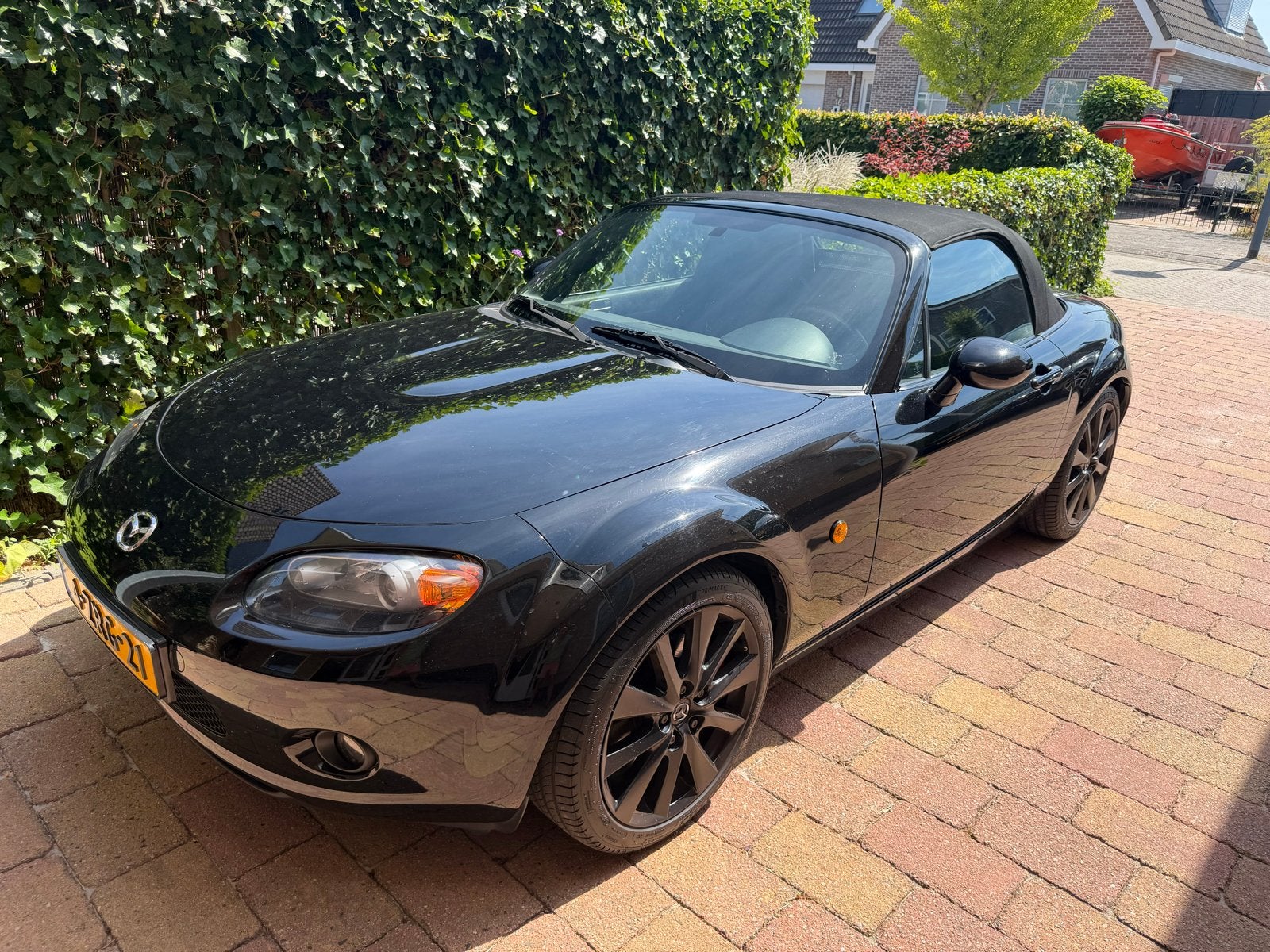 Mazda MX-5 1.8 Touring 2008 Zwart, Auto's, Achterwielaandrijving, 4 cilinders, Cabriolet, 1055 kg