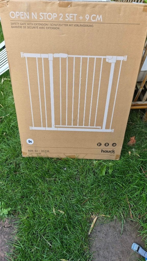 2x Hauck Open N Stop​ 2 Traphekje 84 t/m 89 cm - Wit, Kinderen en Baby's, Ophalen, Nieuw, Klemhekje, Metaal of IJzer