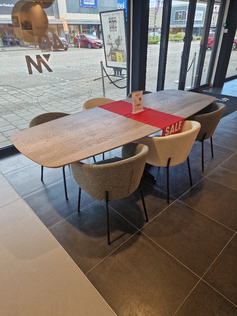 Montel eettafel Flow en eetkamerstoel Tune, Ophalen, Nieuw, Modern, 4 tot 6 stoelen