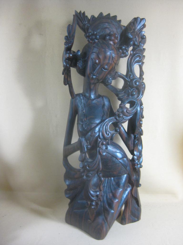 Groot Indisch Balinees coromandel houten beeld Bali, Antiek en Kunst, Ophalen of Verzenden, Handgemaakt, 20 - 50 cm, Beeld