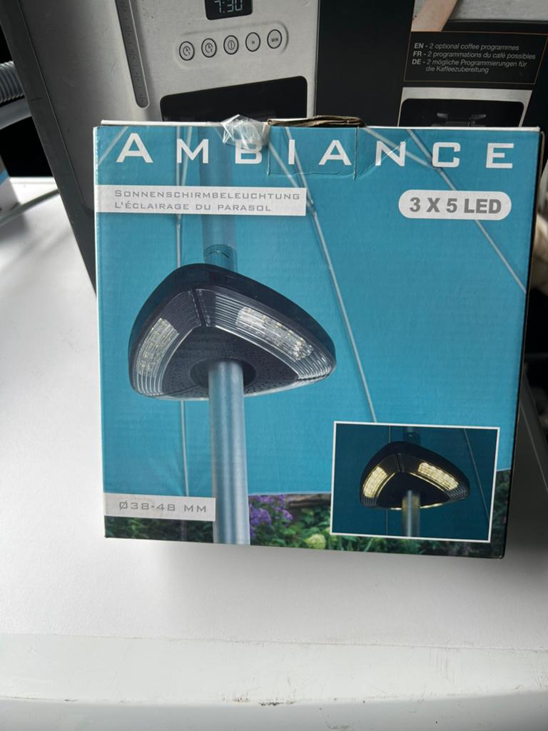 Parasol verlichting, Tuin en Terras, Buitenverlichting, Kunststof, Minder dan 50 watt, Ophalen of Verzenden, Hanglamp