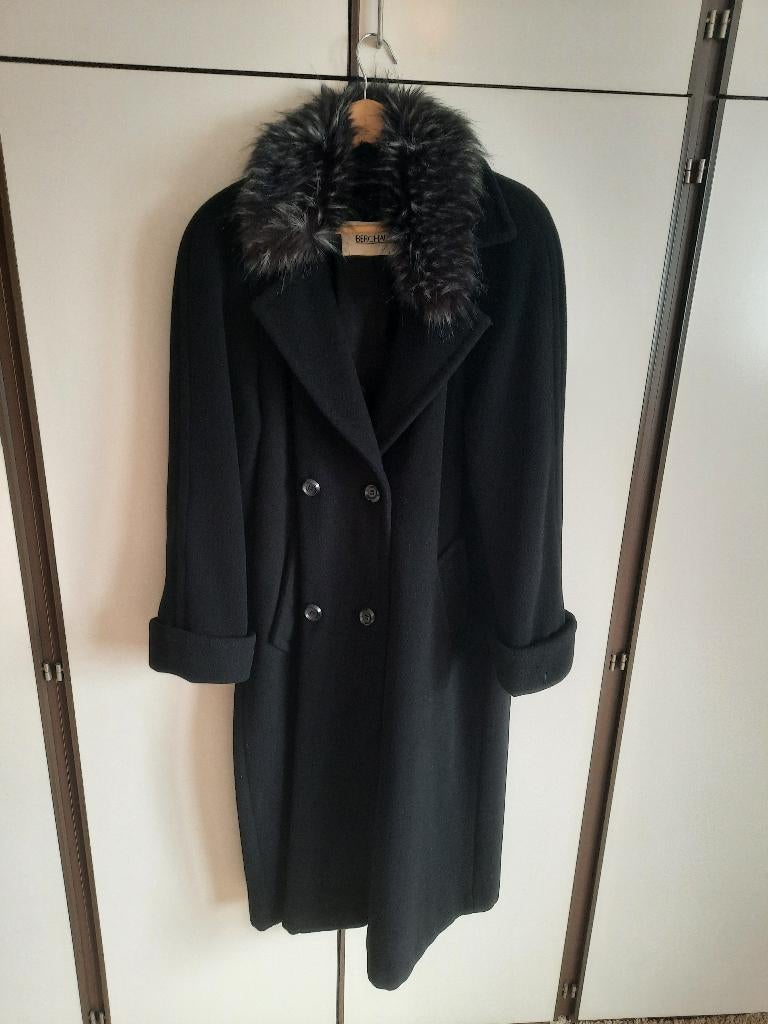 Chique damesjas - maat 44 - antraciet wol en kashmir, Kleding | Dames, Jassen | Zomer, Overige kleuren, Verzenden, Maat 42/44 (L)
