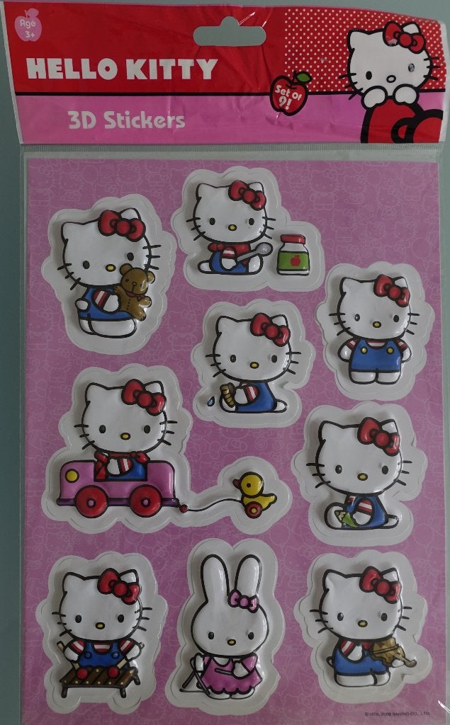 Hello Kitty – 3D Stickers, Ophalen of Verzenden, Nieuw, Sticker