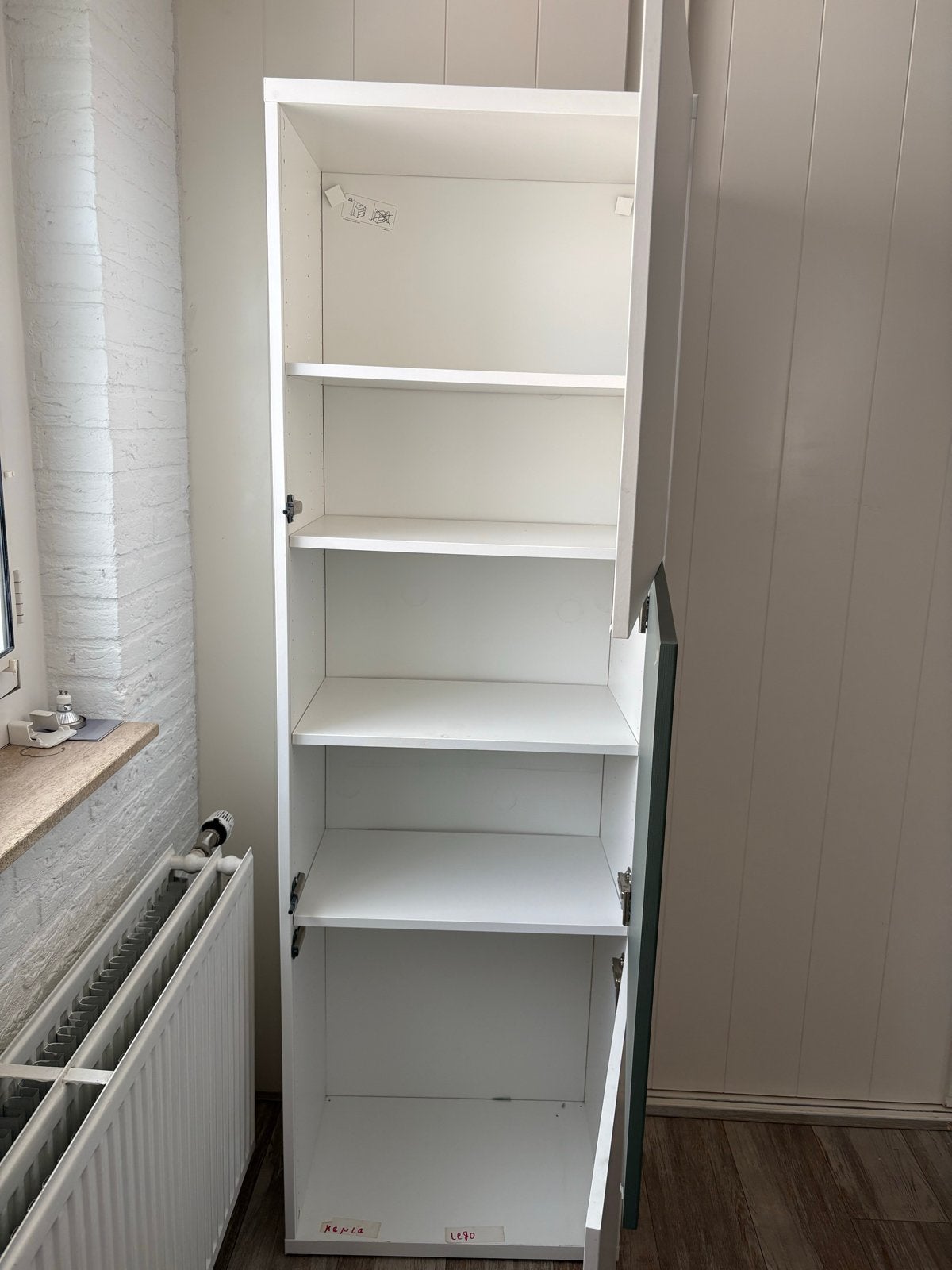 Witte kast met groene accenten en planken Ikea Besta, Ophalen, Overige materialen, Minder dan 50 cm, Gebruikt