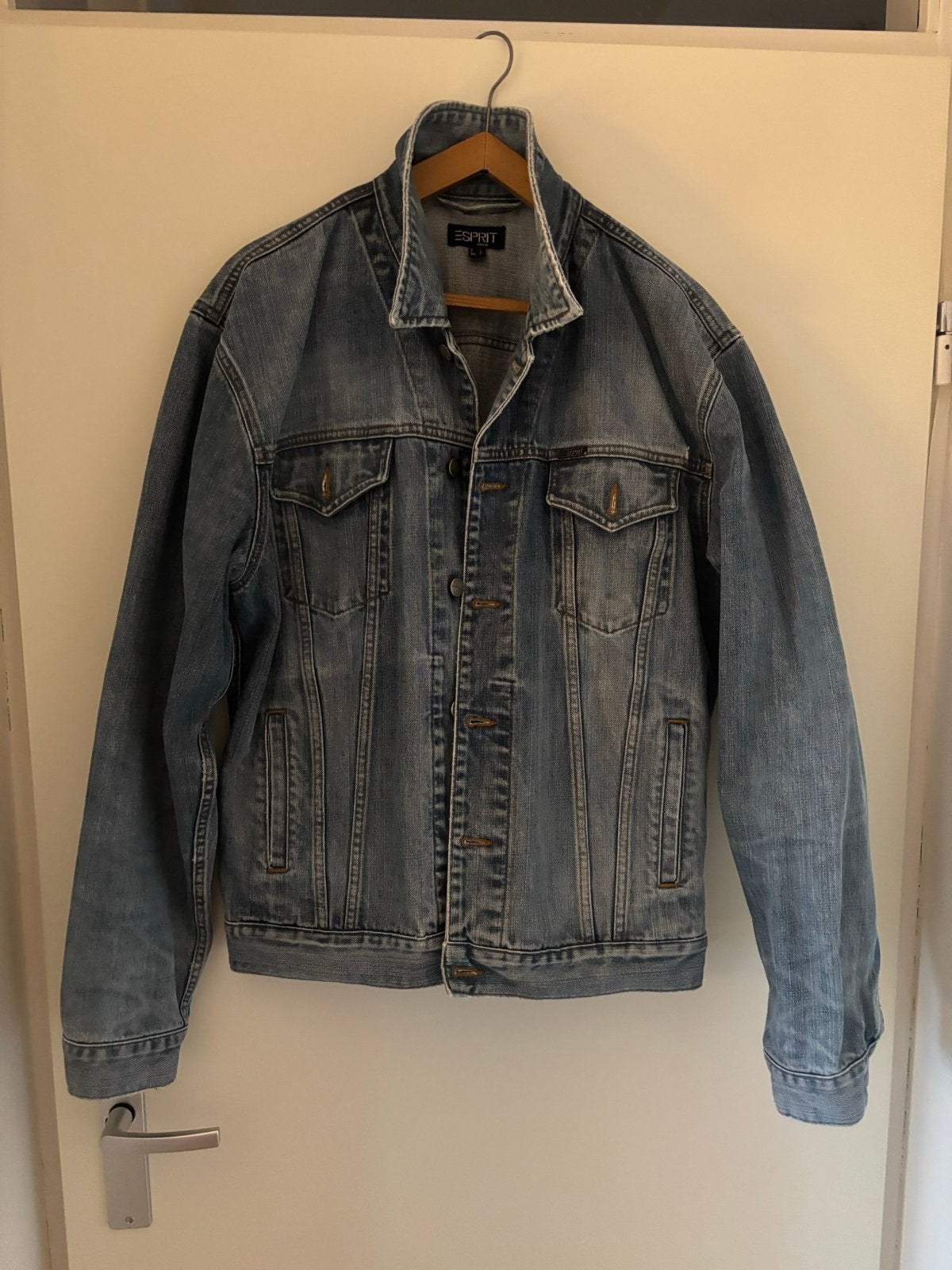Esprit spijkerjack - Maat L, Ophalen, Zo goed als nieuw, Maat 52/54 (L), Blauw