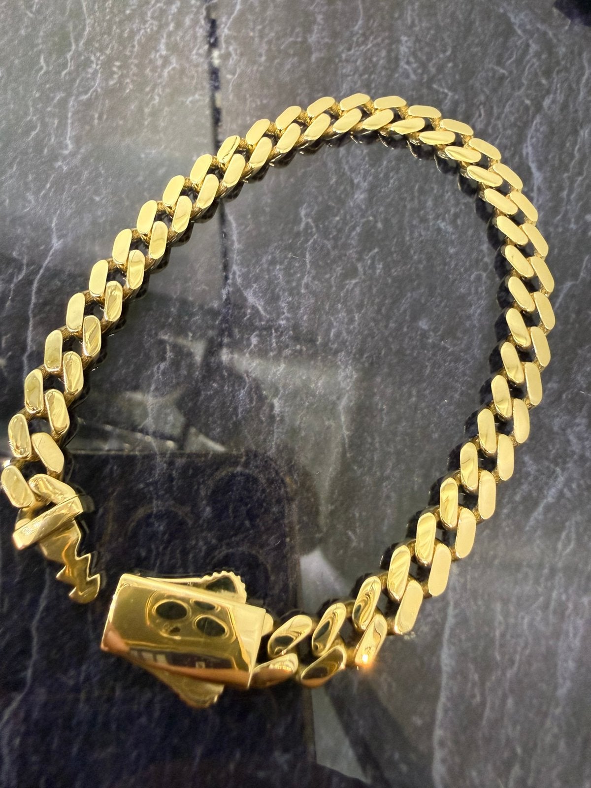 Prachtige 14 karaats gouden CUBAN armband | ITALY, Ophalen of Verzenden, Nieuw, Goud