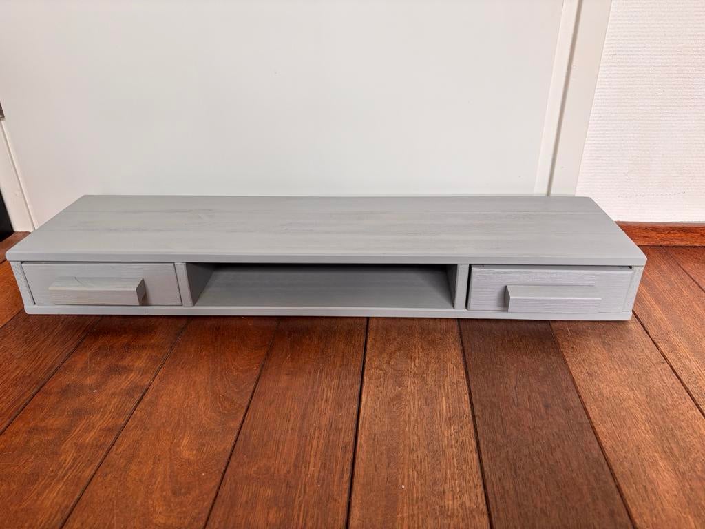 Wandplank met lades WOOOD serie Dennis grijs, Ophalen, Zo goed als nieuw