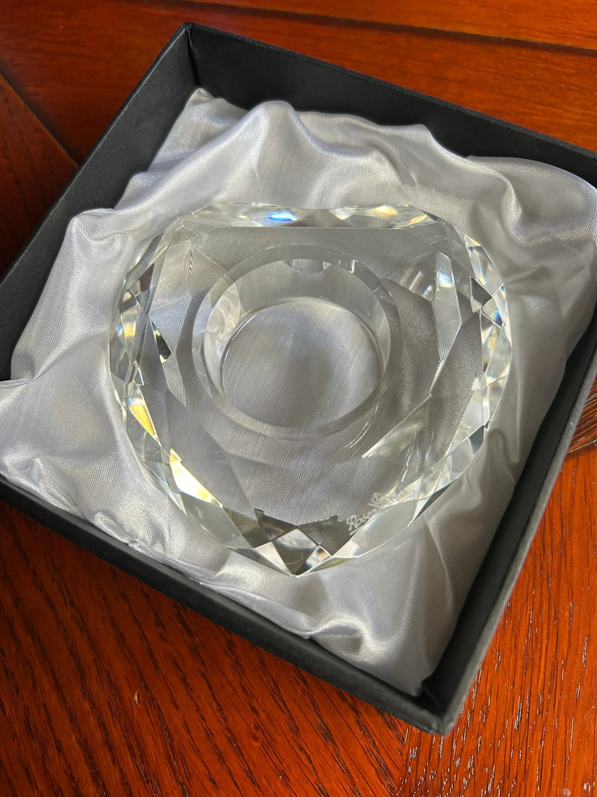 HEEL MOOI ROSENTHAL FACETGESLEPEN WAXINELICHT IN HARTVORM, Ophalen of Verzenden