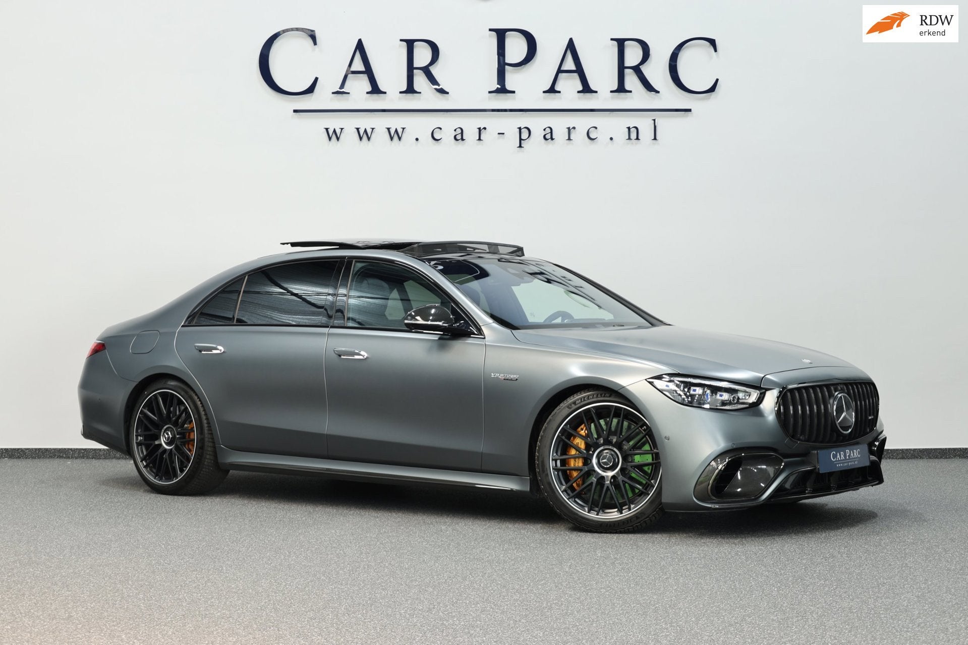 Mercedes-Benz S-klasse AMG 63 S E Performance 802+PK KERAMIS, Auto's, Gebruikt, 8 cilinders, Adaptive Cruise Control, 2520 kg