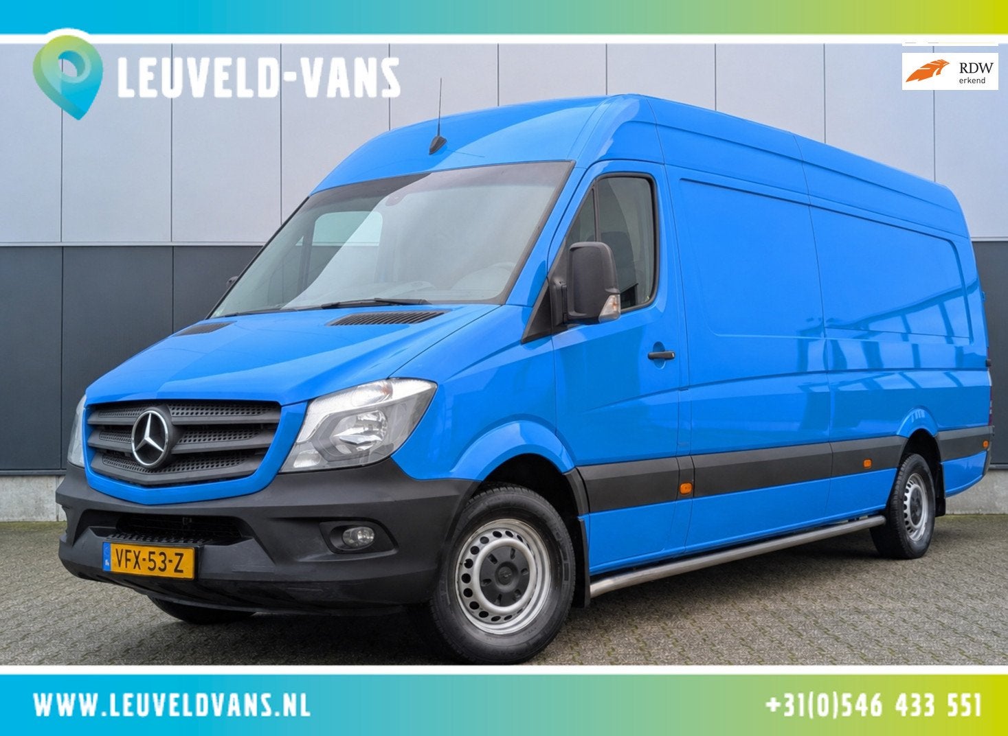 Mercedes-Benz Sprinter 319 3.0 V6 AUTOMAAT AIRCO CRUISE LUCH, Auto's, Automaat, Gebruikt, Blauw, 2800 kg