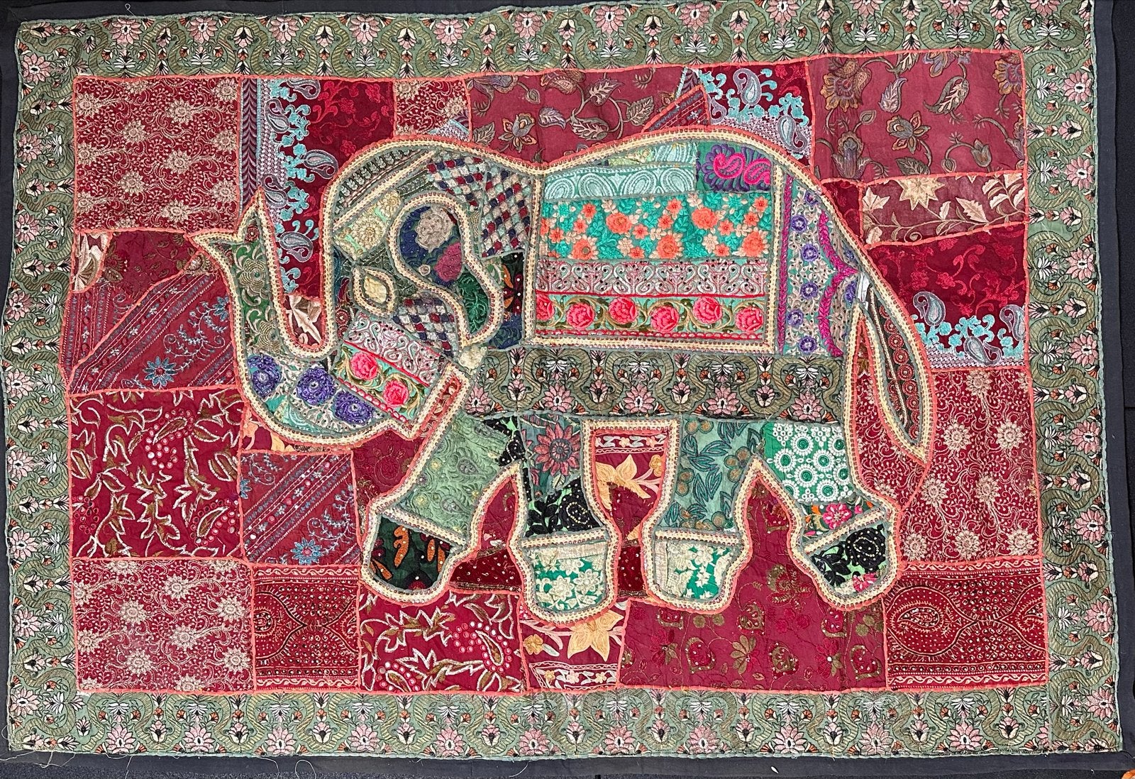 Handmade indian patchwork elephant, Ophalen of Verzenden