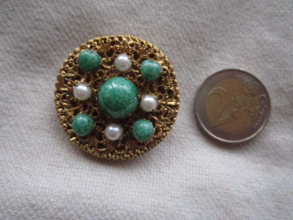 25.   Schitterende oude broche,, Ophalen, Overige materialen, Broche
