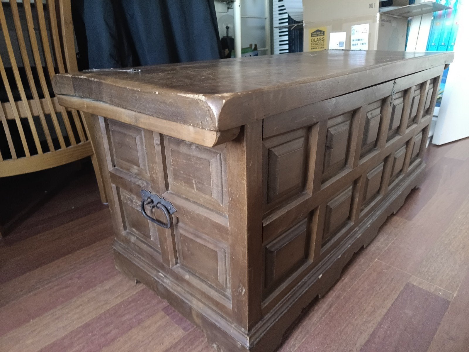 Houten dekenkist 125x50x52 cm, Ophalen