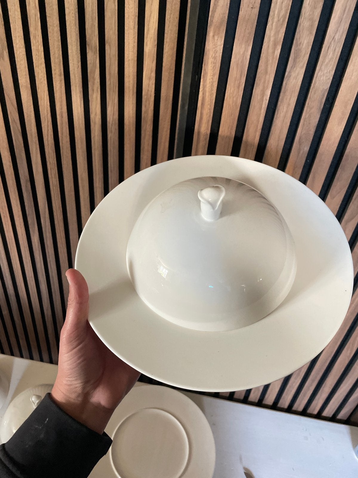 4 Nieuwe Borden van Yong met Stolp - Wit, 30 cm, Ophalen, Nieuw, Overige merken, Bord(en)