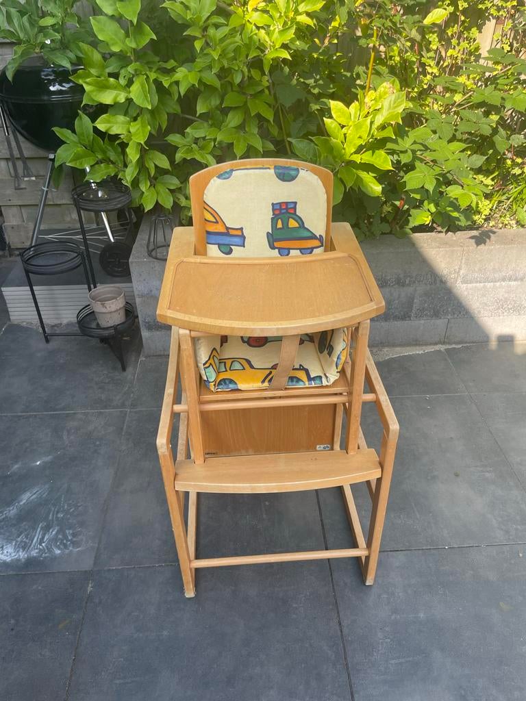 Houten Kinderstoel 3-in-1: Stoel, Tafel & Kinderstoel, Ophalen of Verzenden, Gebruikt
