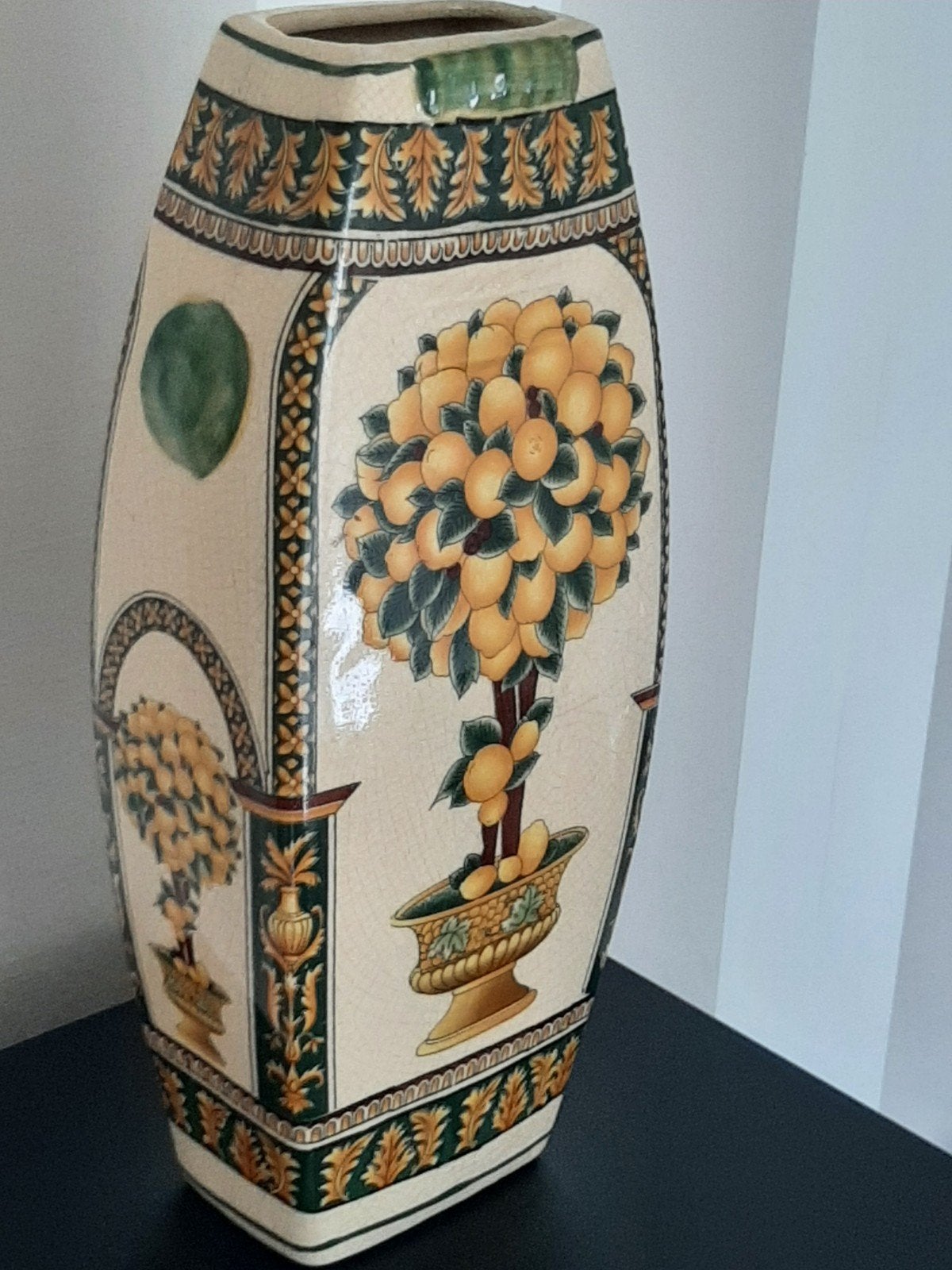 Decoratieve vaas met citroenboom motief, El Corte Inglés, Ophalen of Verzenden