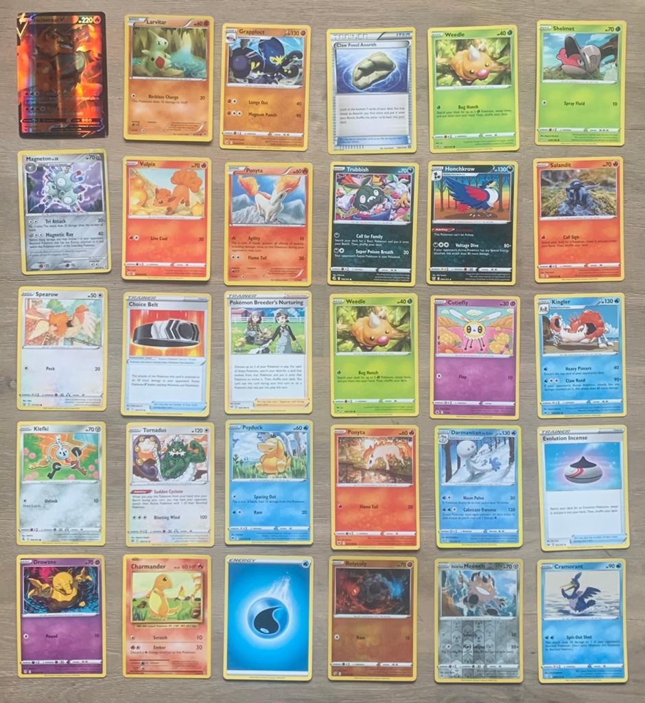 Pokémon Kaarten Bundel - Incineroar V en meer!, Ophalen of Verzenden, Gebruikt, Meerdere kaarten, Foil