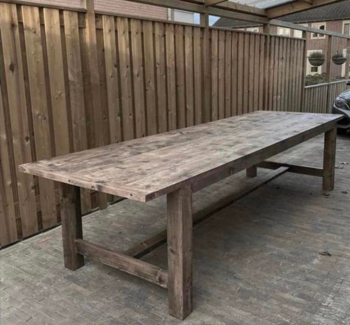 ~Stoer Sober Landelijk Houten Kloostertafel/Eethoektafel~, Ophalen of Verzenden, Nieuw