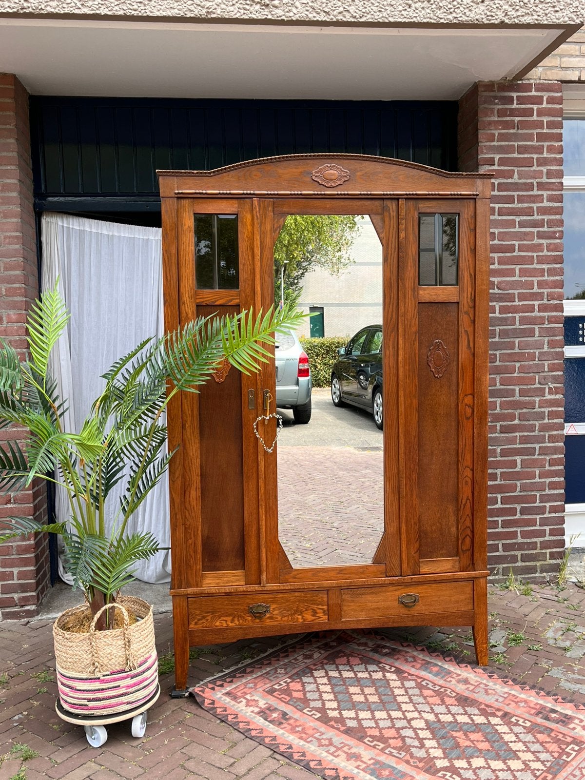 Mooie Art Deco kledingkast, Ophalen of Verzenden, Zo goed als nieuw, 50 tot 75 cm, 150 tot 200 cm