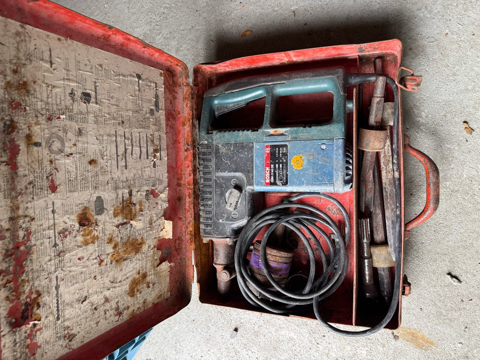 Bosch Boor- en Breekhamer in Koffer, Boor- en/of Breekhamer, Ophalen of Verzenden, Klopboormechanisme, Gebruikt