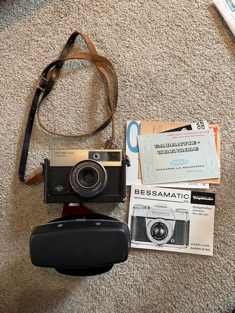 Vintage Agfa Optima 500 Sensor camera met accessoires, Ophalen of Verzenden, Gebruikt, Compact, Overige Merken