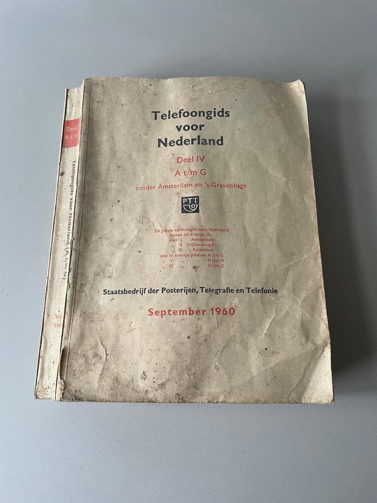 Telefoongids voor Nederland - 3 delen - 1960, Ophalen of Verzenden, Gebruikt